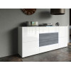 Buffet Design Blanc Laqué / 4 Portes & 4Tiroirs