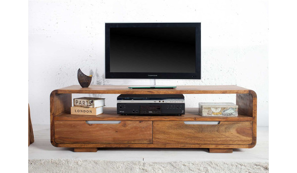 Meuble TV en bois de Sesham 130 cm