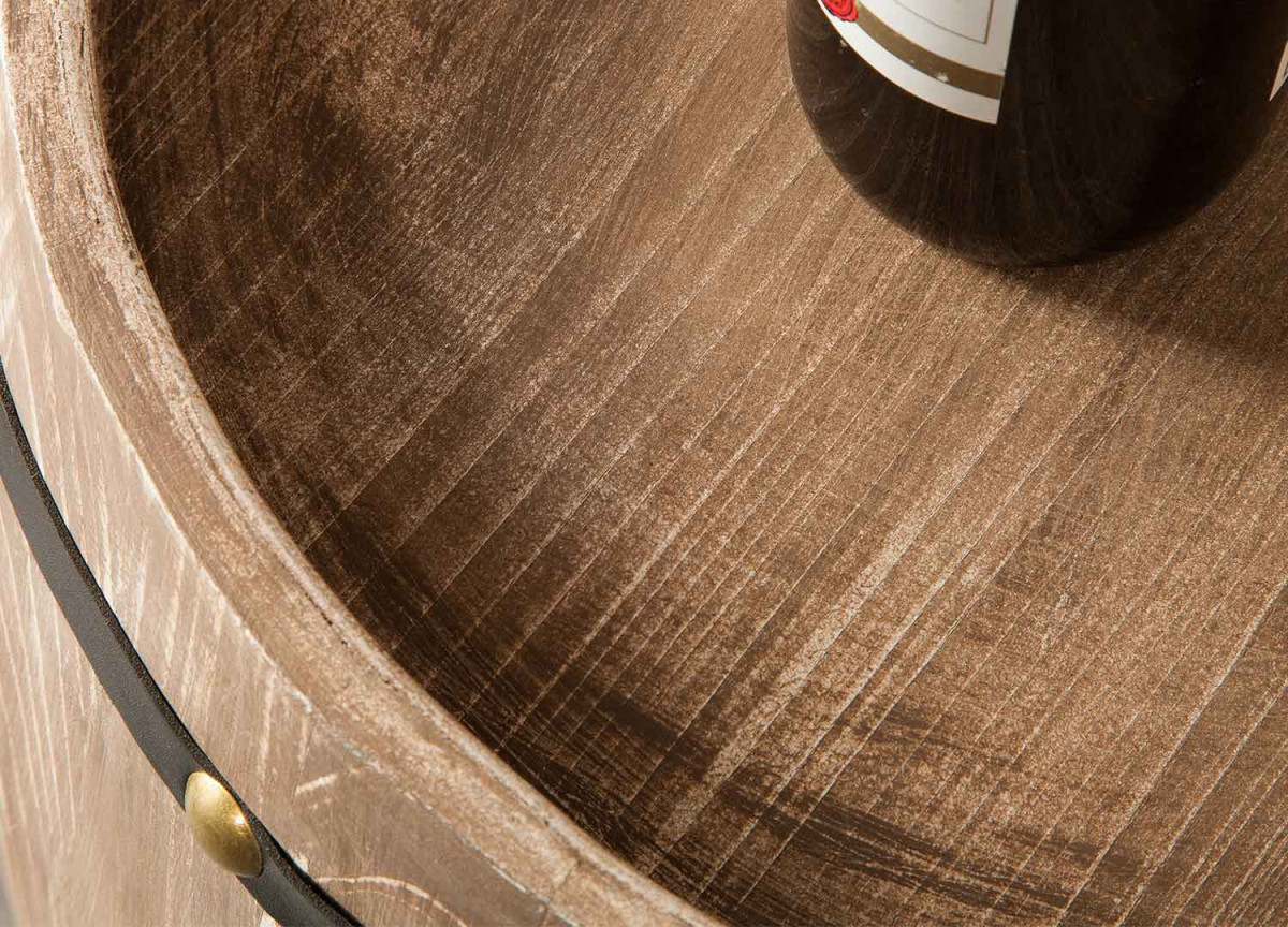 Range bouteille tonneau bar en bois