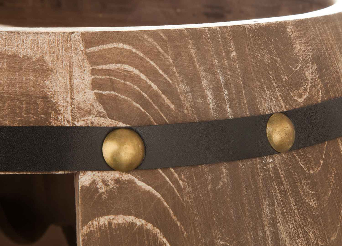 Range bouteille tonneau bar en bois