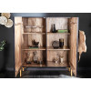 Buffet haut bois de manguier noir et doré