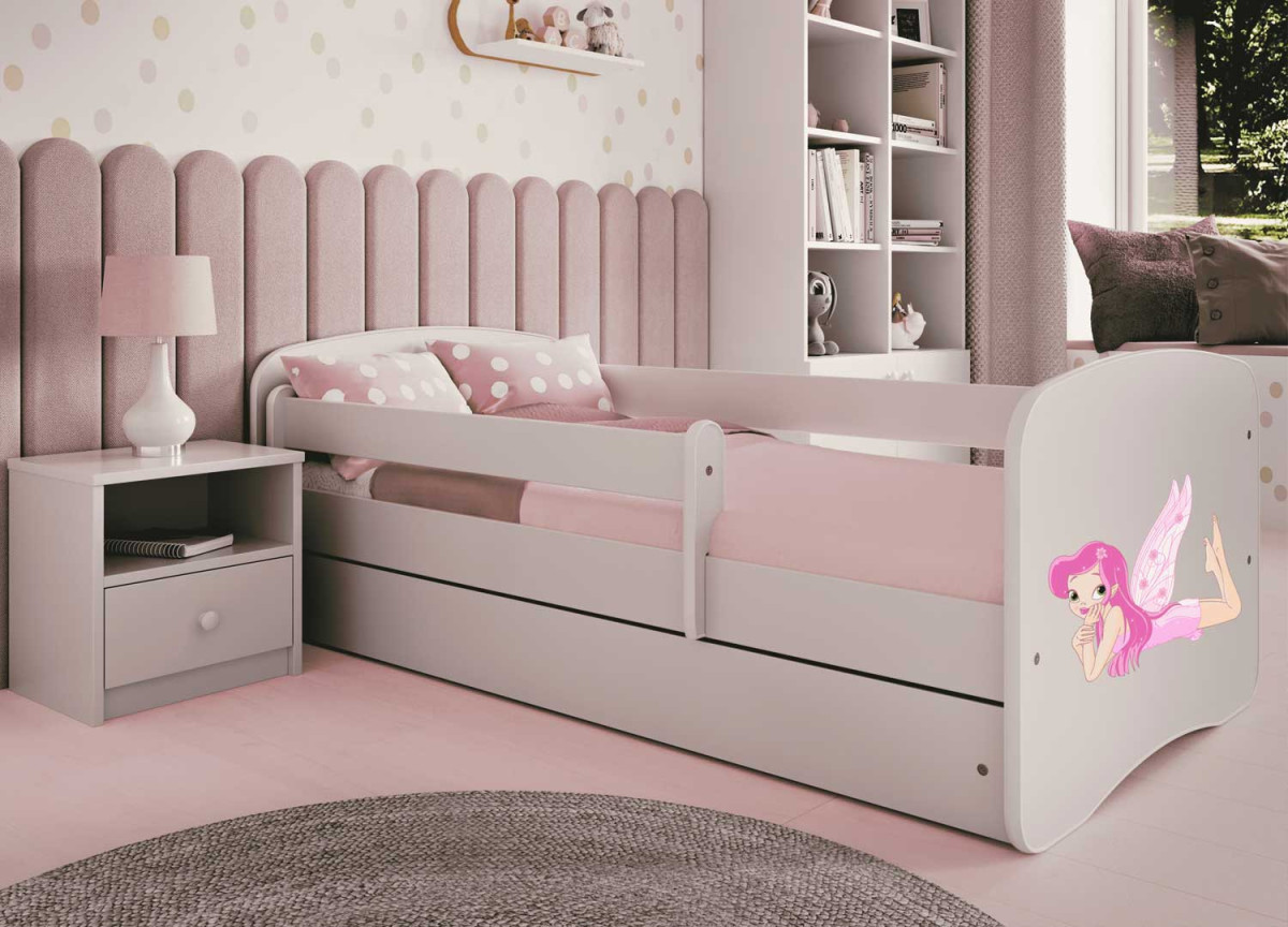 Lit fille décor Fée - Couchage et coloris au choix