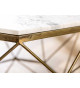 Table basse marbre blanc et laiton doré antique