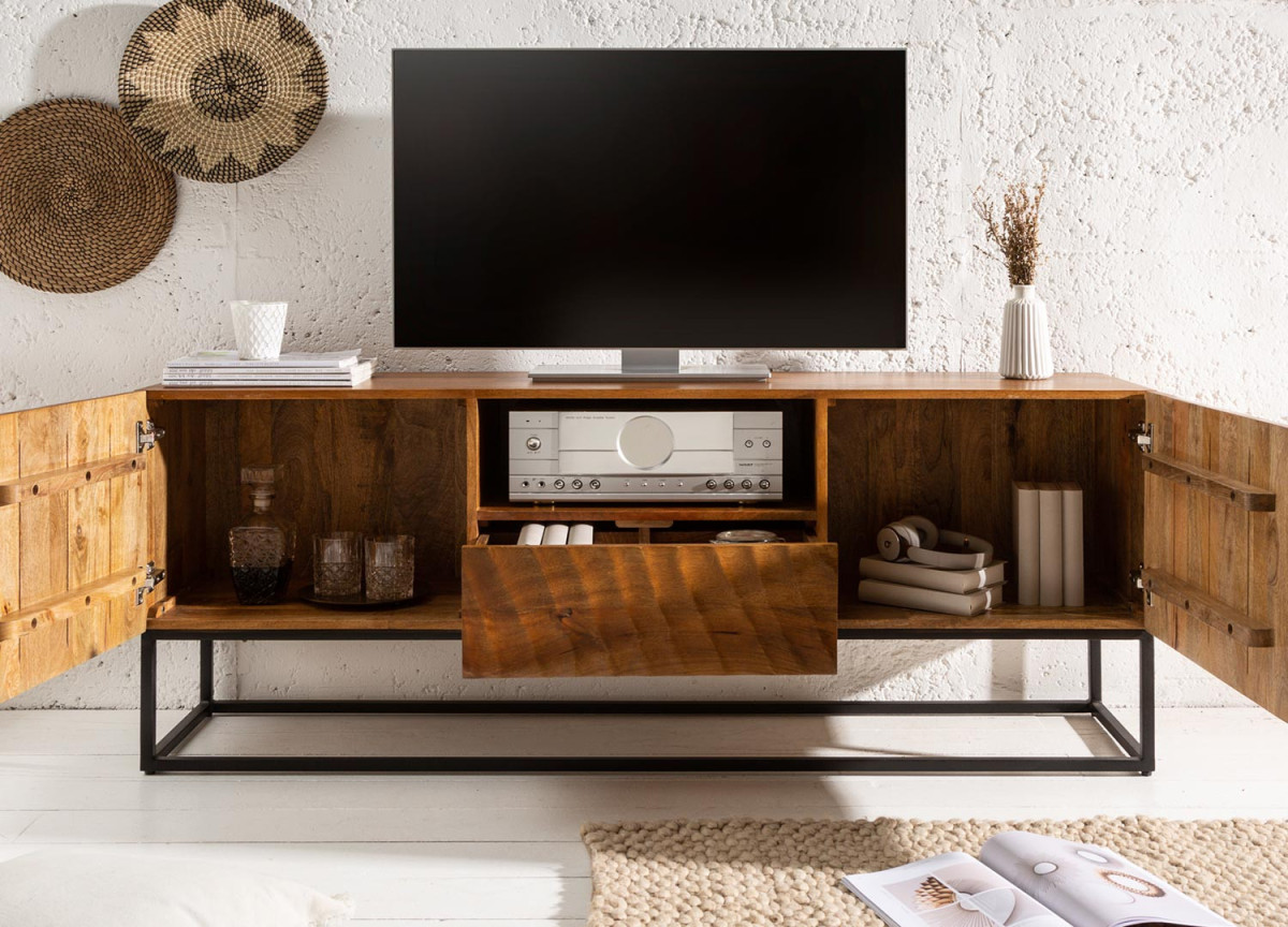 Meuble TV en bois de manguier