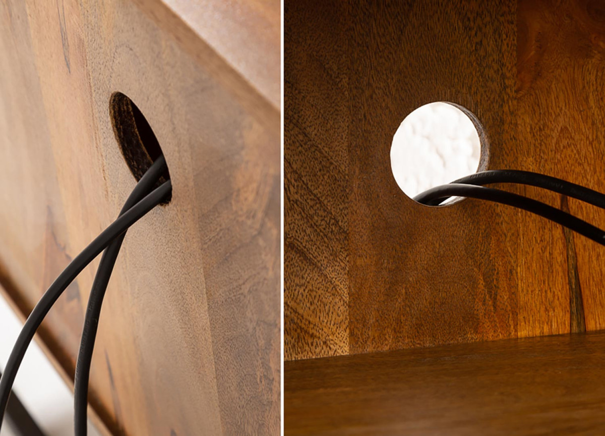Meuble TV Design | Bois Sculpté | 160cm