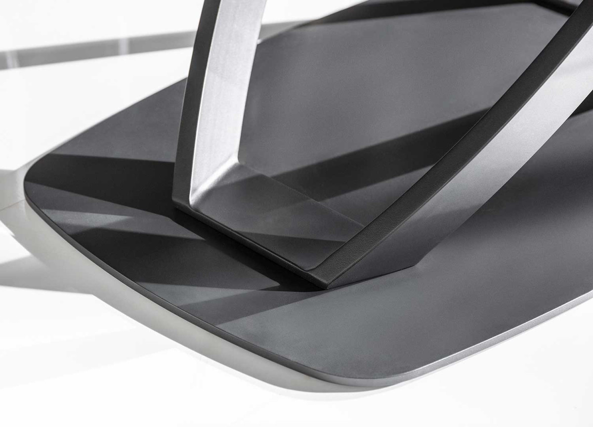 Table céramique ovale extensible anthracite