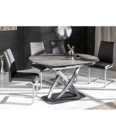 Table céramique ovale extensible anthracite