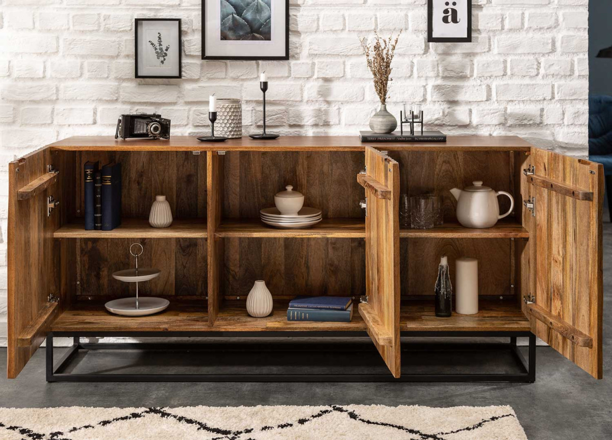 Buffet 3 portes avec 6 compartiments