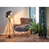 Fauteuil lounge en tissu gris