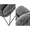 Fauteuil lounge en tissu gris