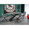 Table contemporaine extensible grise foncé