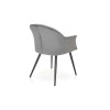 Chaise en velours gris clair