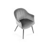 Chaise en velours gris clair