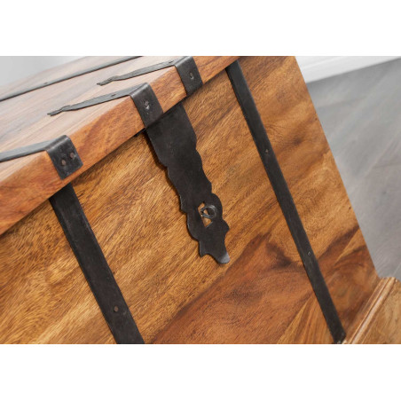 Table Basse Coffre Range-Bouteilles