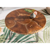Table basse en bois de teck massif et métal