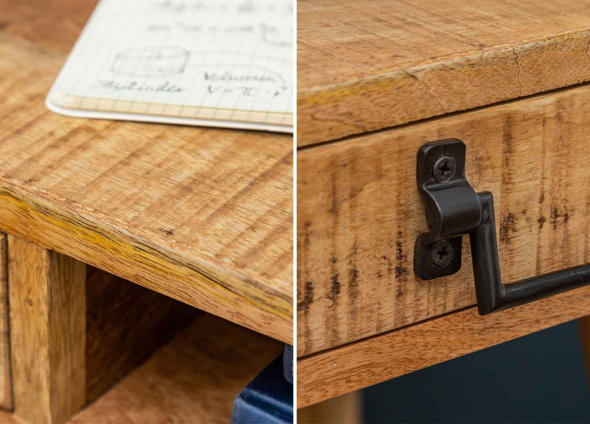Bureau Console en Manguier 1 Tiroir