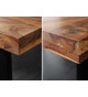 Table 180 cm en bois de Sesham et métal noir