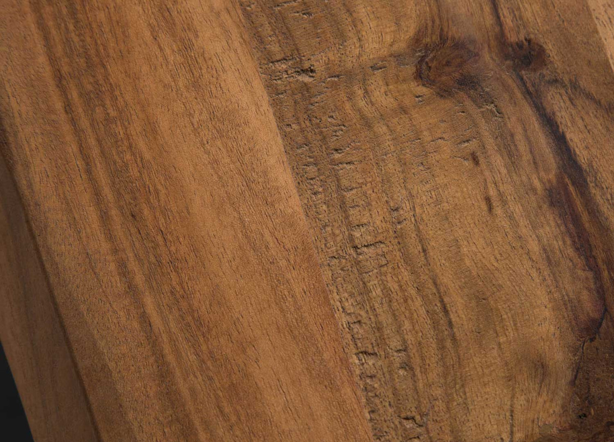 Table de Repas en Bois et Métal