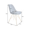 Chaise velours bleu pieds métal doré