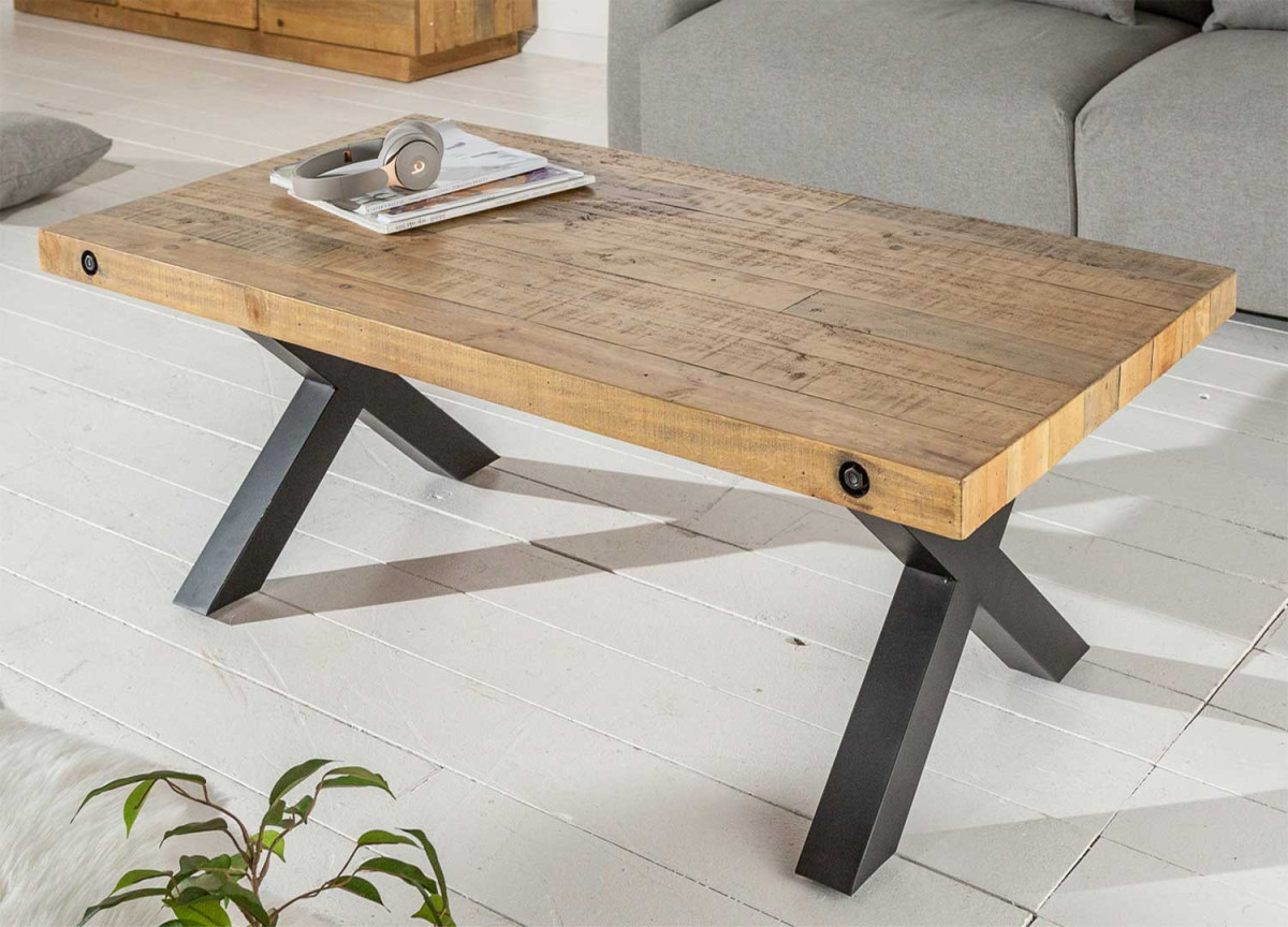 Table basse campagnarde 110 cm