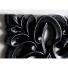 Miroir mural carré noir mat baroque antique