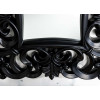 Miroir mural carré noir mat baroque antique