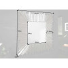 Miroir mural carré 96 cm cadre argenté