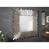 Miroir mural carré 96 cm cadre argenté