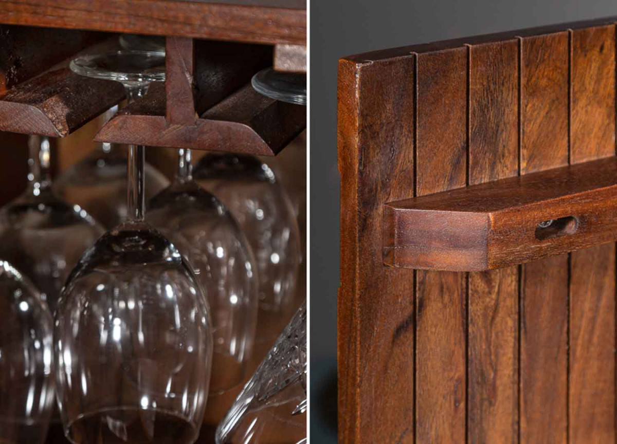 Commode Bar en Acacia 2 Portes