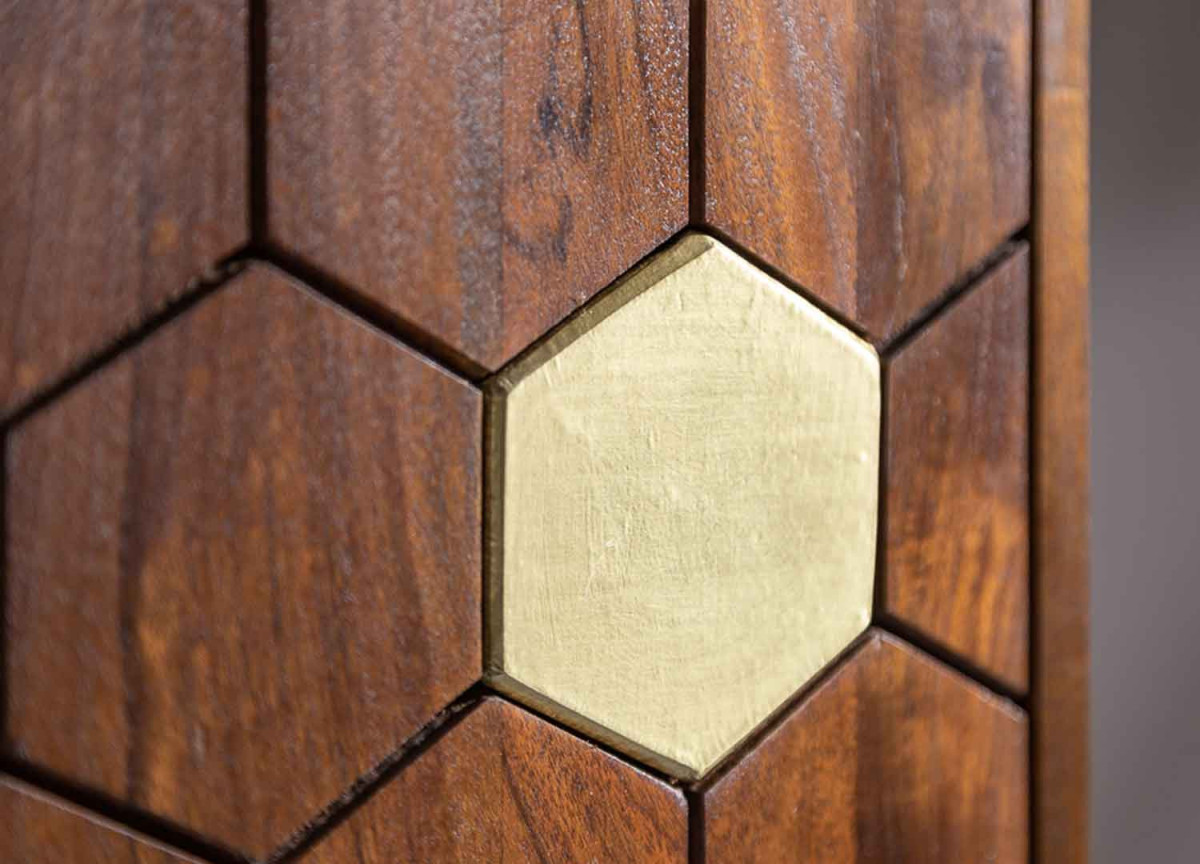 Commode Bar en Acacia 2 Portes