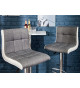 Chaise de bar design blanche et grise