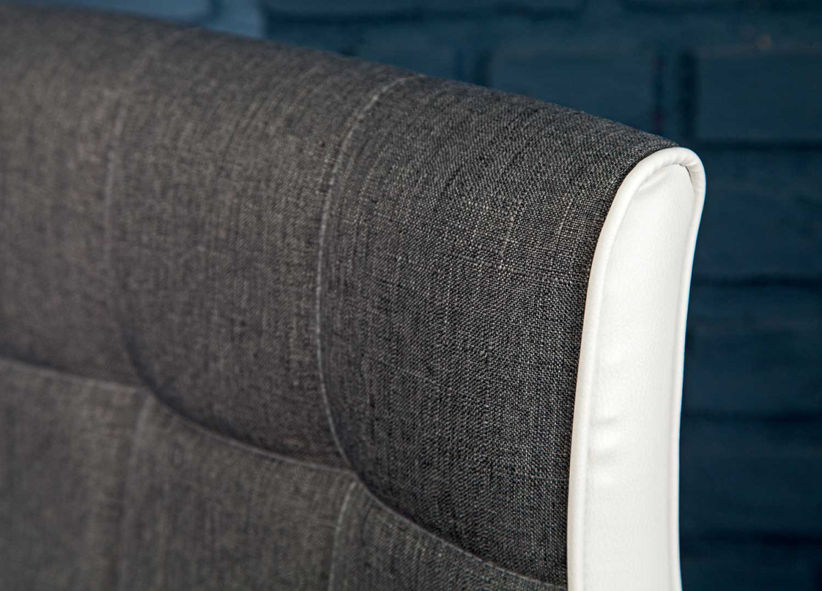 Chaise de bar design blanche et grise