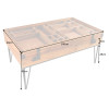 Table basse avec compartiment pour décoration