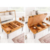 Table basse avec compartiment pour décoration