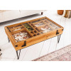 Table basse avec compartiment pour décoration