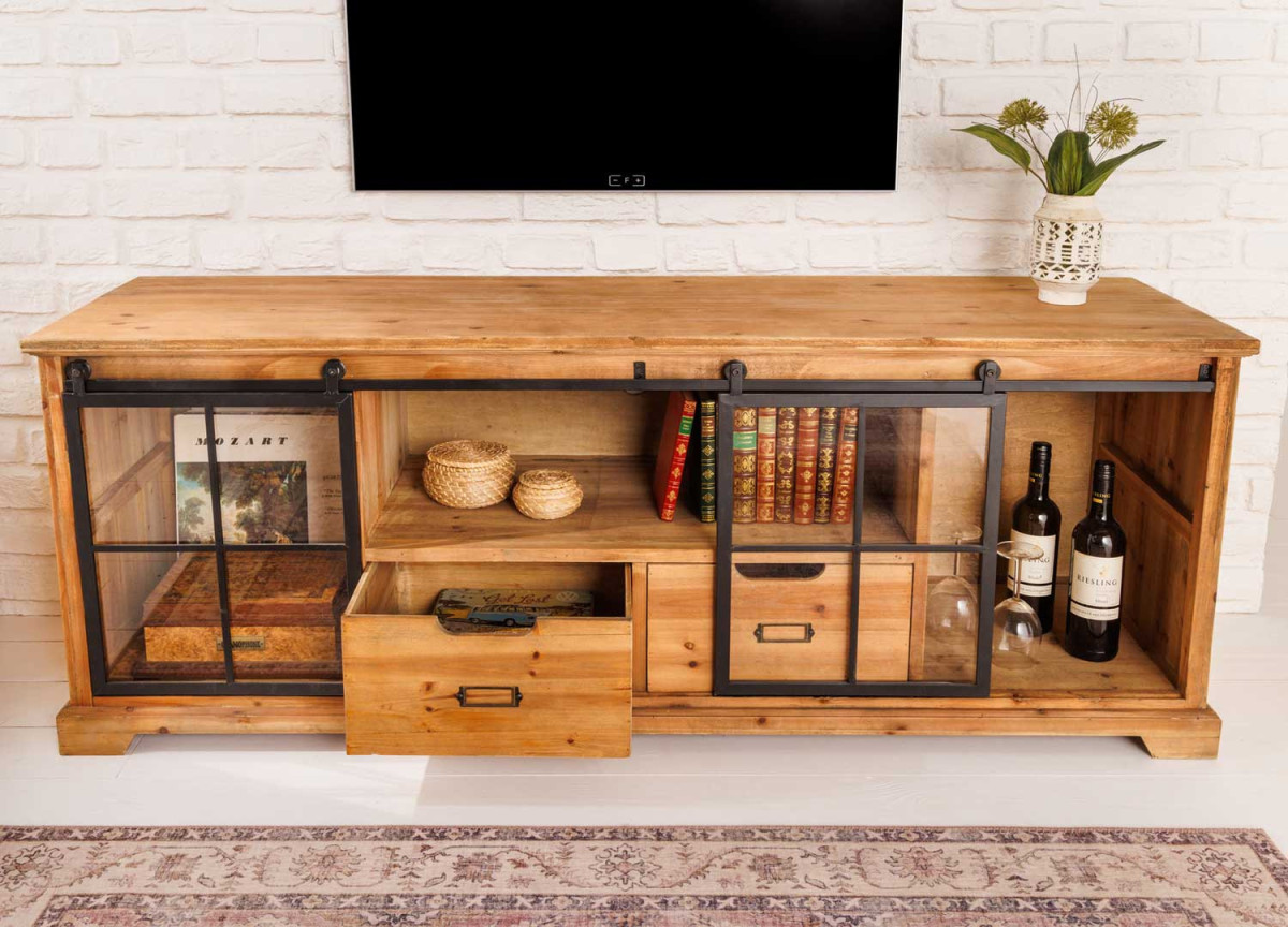 Meuble TV style officine industriel