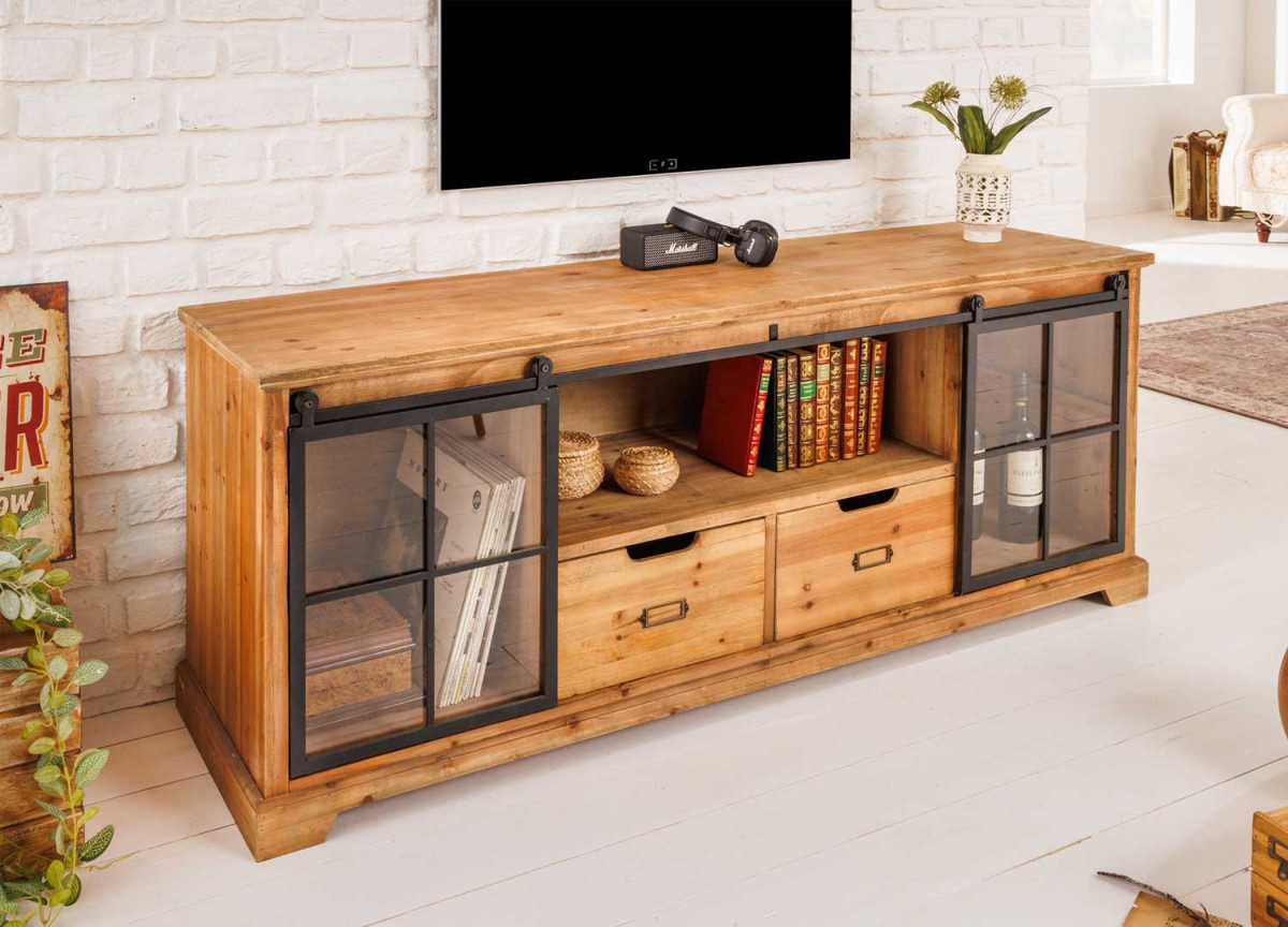 Meuble TV style officine industriel
