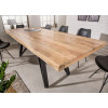 Table 240 cm en bois massif et pied métal noir design