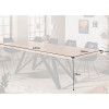 Table 240 cm en bois massif et pied métal noir design