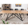 Table 240 cm en bois massif et pied métal noir design