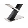 Table en céramique 180 cm pieds métal noir et acier brossé
