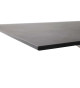 Table en céramique 180 cm pieds métal noir et acier brossé