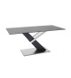 Table en céramique 180 cm pieds métal noir et acier brossé