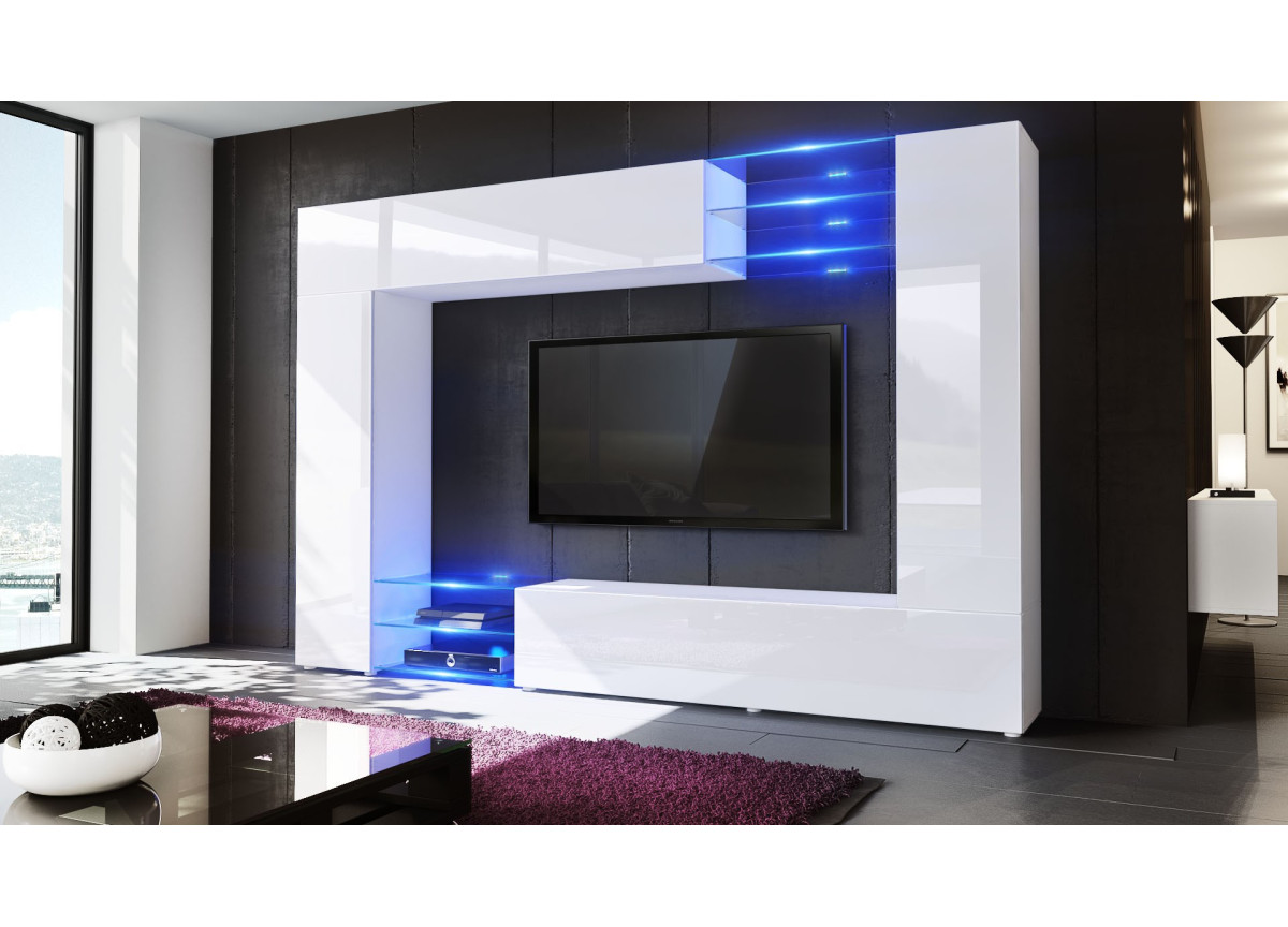 Meuble télé Mural Design 12 Finitions Moderne aux choix