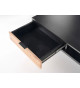 Table basse moderne rectangulaire 110 cm chêne artisan et noir