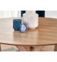 Table ronde en bois et piétement central en chêne