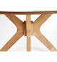 Table ronde en bois et piétement central en chêne
