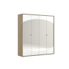 Armoire dressing 4 portes miroirs ovales