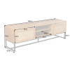 Meuble TV 160 cm chêne et rotin tressé viennois