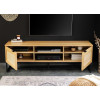 Meuble TV 160 cm chêne et rotin tressé viennois